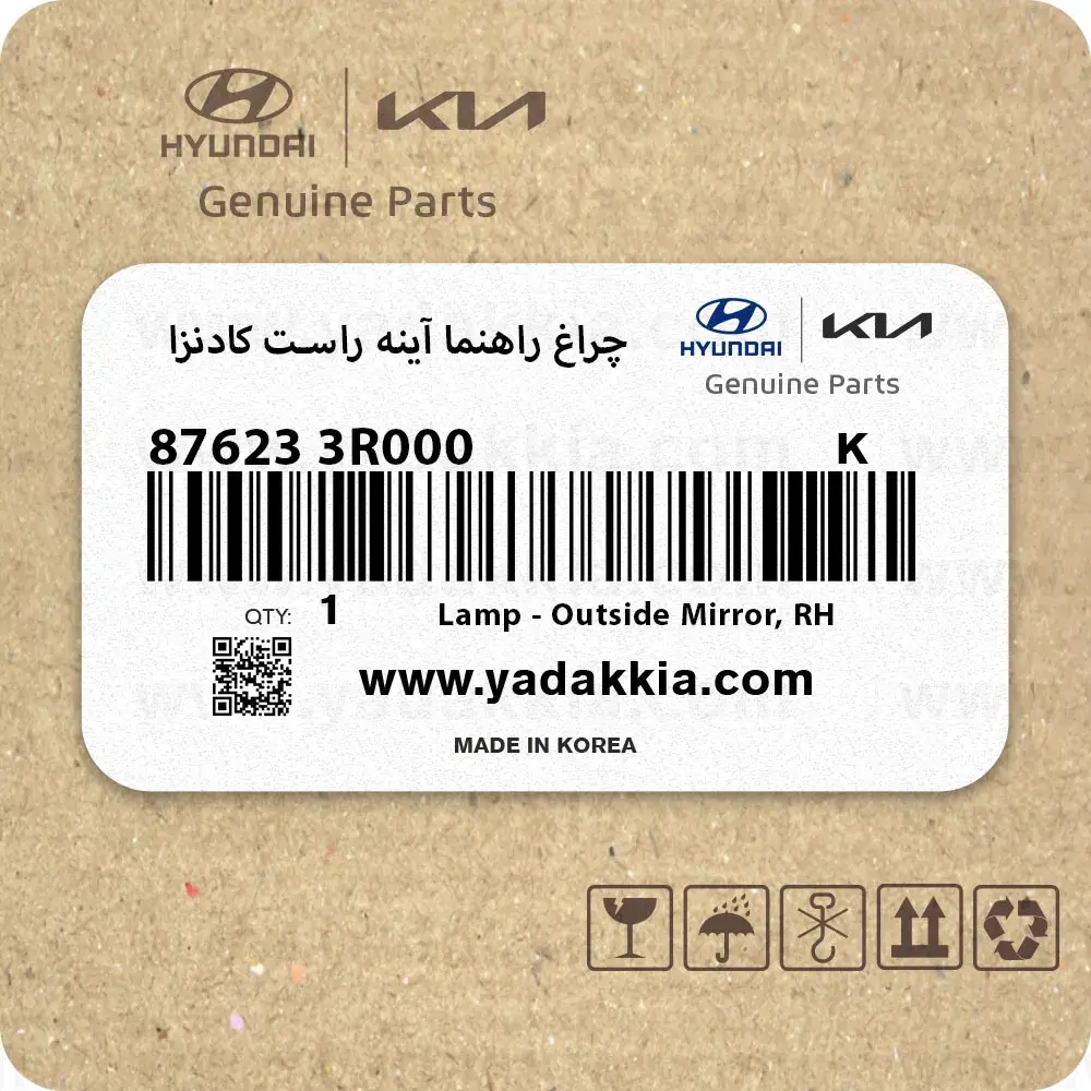 876233R000 چراغ راهنما آینه راست کادنزا